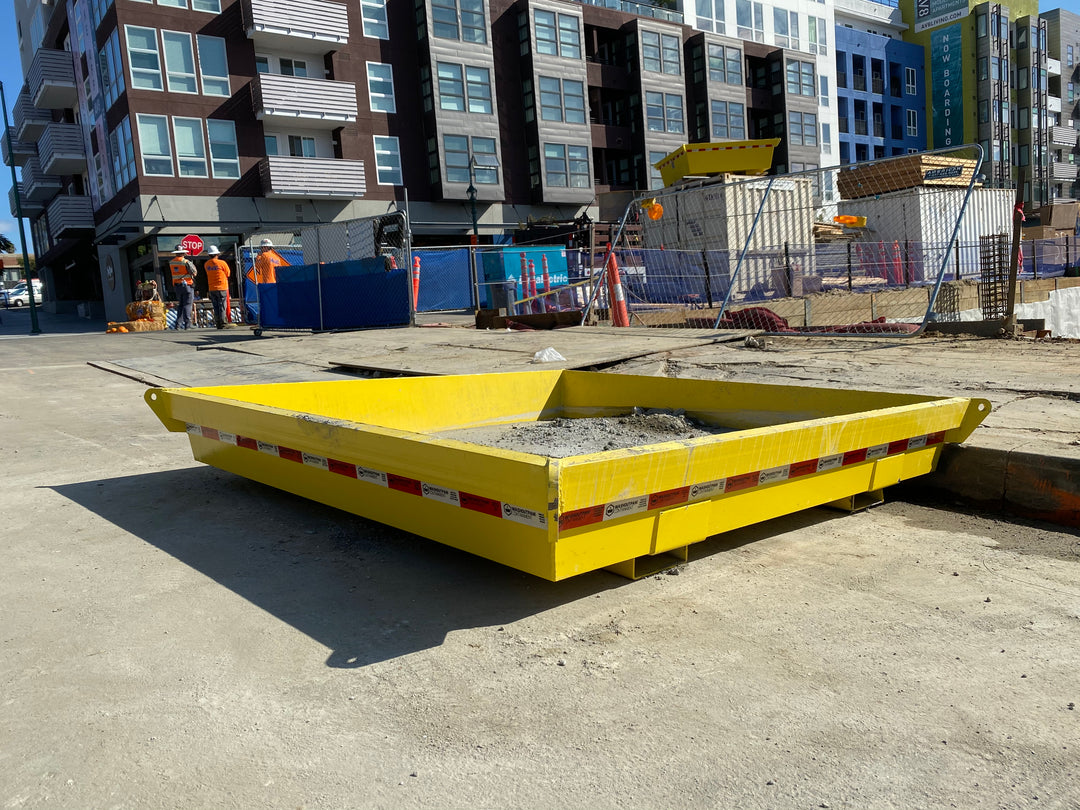 Job-Site Steel Concrete Washout Pan Containers for SWPPP